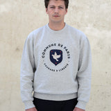 Sweatshirt Blason gris chiné